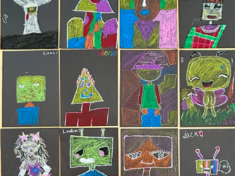 Elementary Art Student Work Exhibit