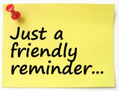 just a friendly reminder logo
